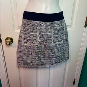 J. Crew Tweed Mini Skirt - Blue and Gray
